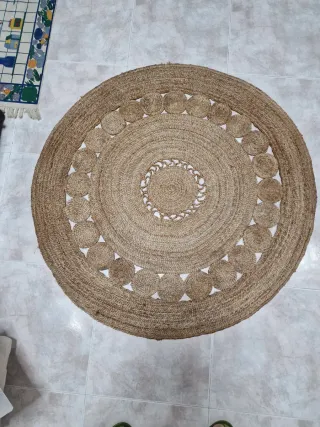 Alfombra Redonda Yute Natural