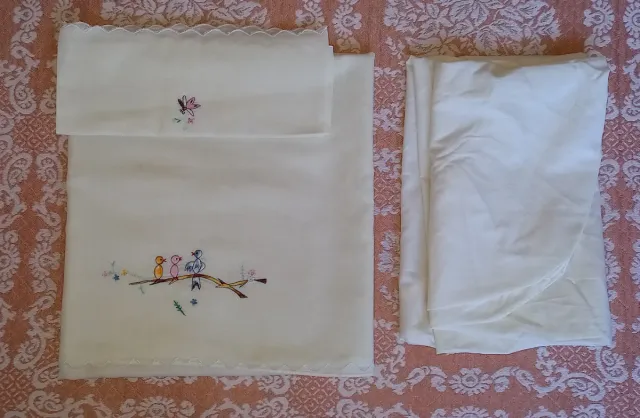 Juego sábanas minicuna bordadas