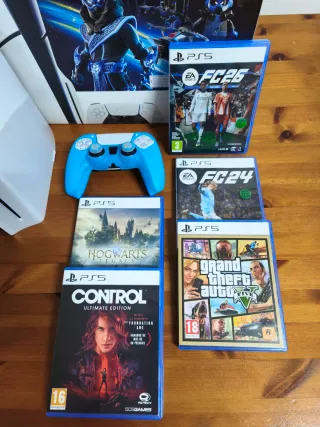 Consola PS5 1TB + 5 juegos 1 mando