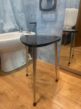 Juego baño toalleros, jaboneras, percha y banqueta