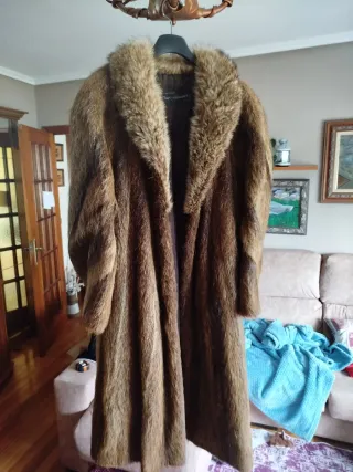 Abrigo de piel auténtica