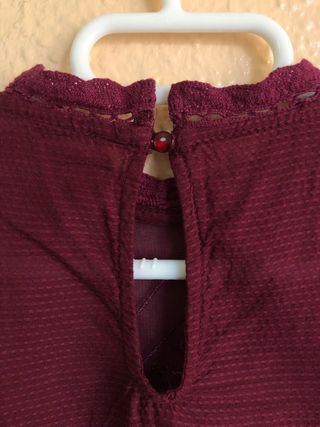 Camisa burdeos manga larga