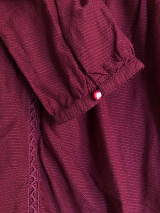 Camisa burdeos manga larga