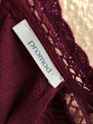 Camisa burdeos manga larga