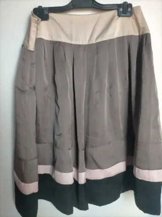 Falda Zara Beige y Marrón