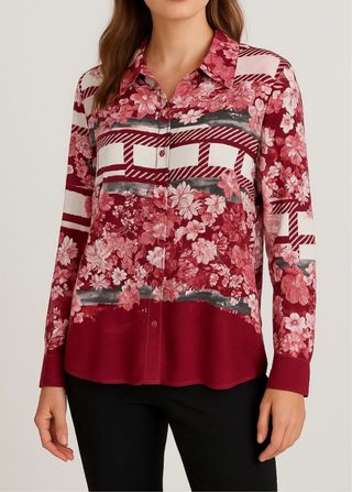 Camicia donna C&M fantasia floreale L/XL