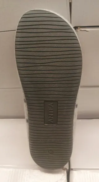 Zapatillas ANTEA Talla 38 Flores Grises