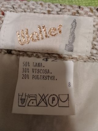 Falda larga invierno beige y marrón