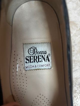 Donna Serena Scarpe Décolleté Pelle Blu Tg. 38