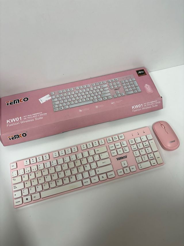 Teclado y Ratón Inalámbrico TEMCO Rosa