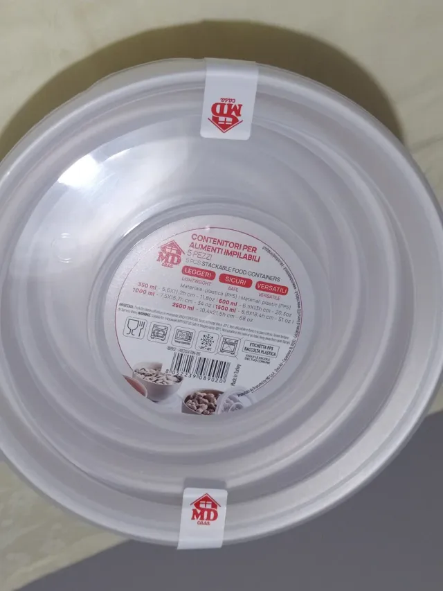 Set 5 Contenitori Cibo MD Casa