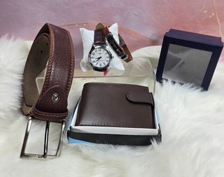 Set Regalo Hombre Marrón y Plateado