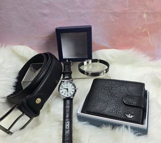 Set Regalo Hombre Marrón y Plateado