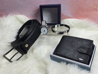 Set Regalo Hombre Marrón y Plateado