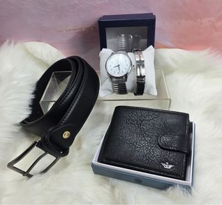 Set Regalo Hombre Marrón y Plateado