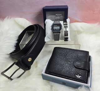 Set Regalo Hombre Marrón y Plateado