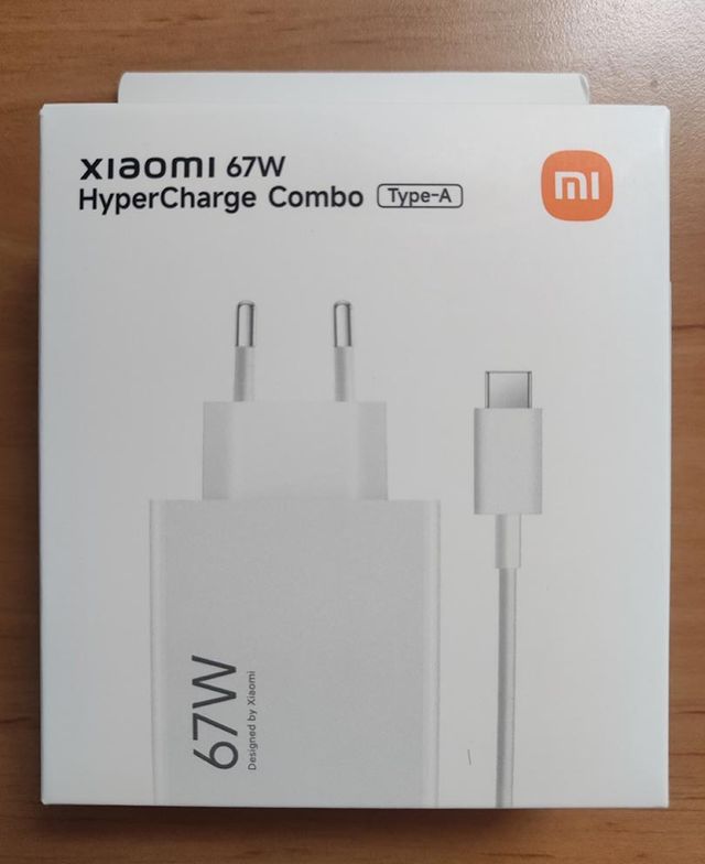 Cargador Xiaomi 67W (Tipo-A) y cable Xiaomi de 6A