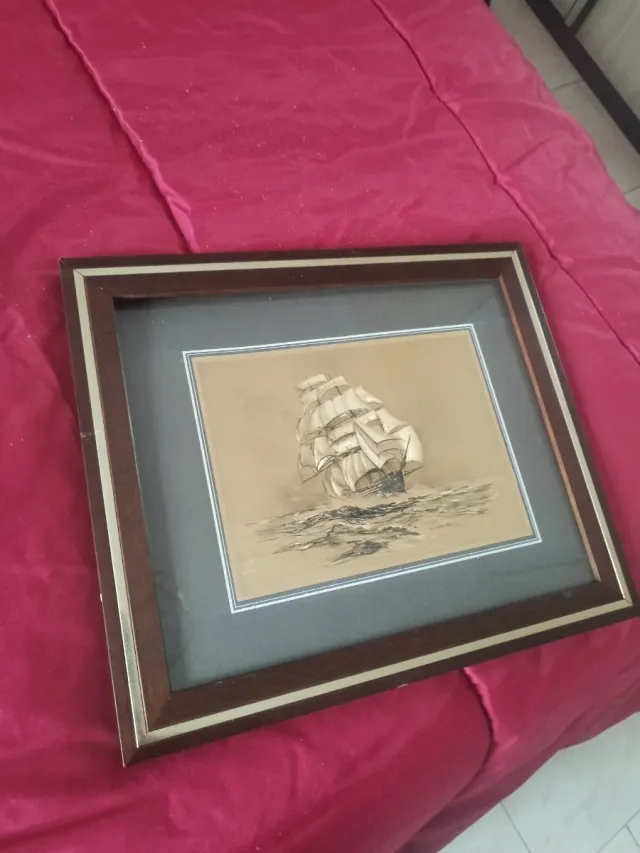 Quadro nave veliero mare