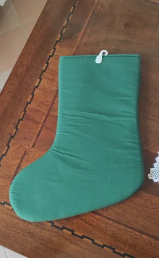 Calza Befana con Poinsettia e Agrifoglio