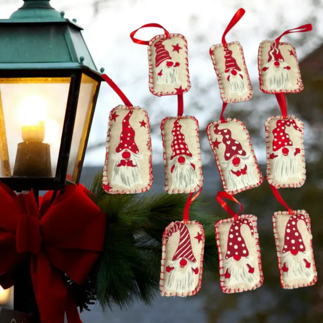 Pack 10 Adornos Navideños Gnomos Tela