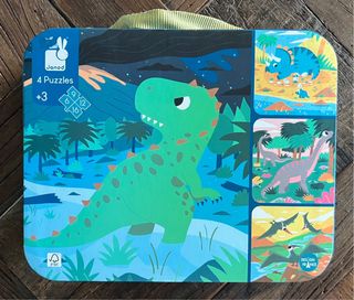 4 Puzzles de Dinosaurios marca Janod