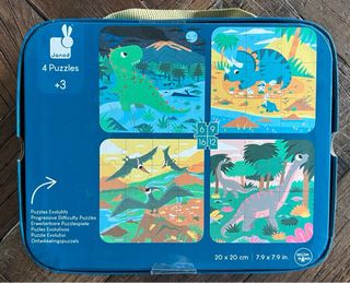 4 Puzzles de Dinosaurios marca Janod