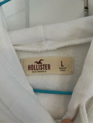 Sudadera Hollister Blanca con Flor