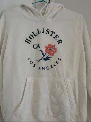 Sudadera Hollister Blanca con Flor