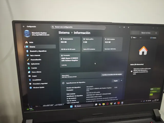 Portátil ASUS Negro/Plateado