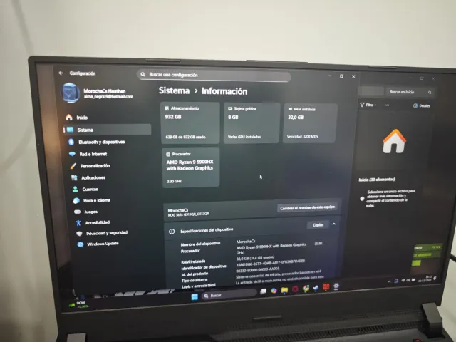 Portátil ASUS Negro/Plateado