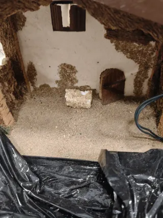 Belén completo con figuras y luz