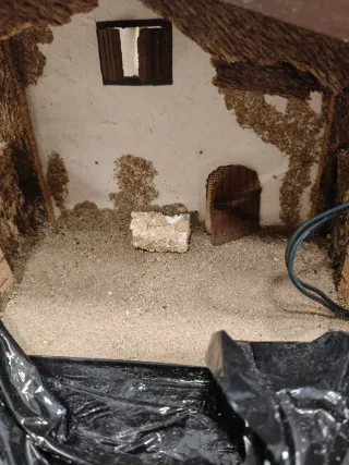 Belén completo con figuras y luz