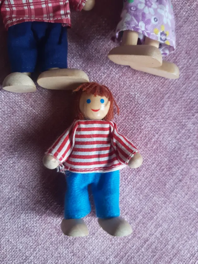 Familia Muñecos Madera