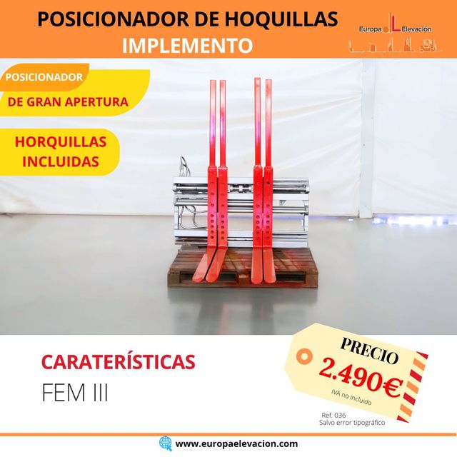 Posicionador de horquillas gran apertura