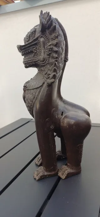 Figura León Guardián Shai Bronce