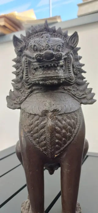 Figura León Guardián Shai Bronce