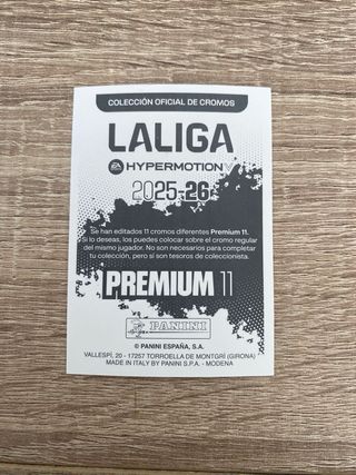 Cromo Panini LALIGA HYPERMOTION Vallejo