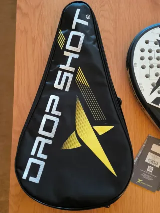 Pala Pádel Drop Shot Ambition Negro + Funda