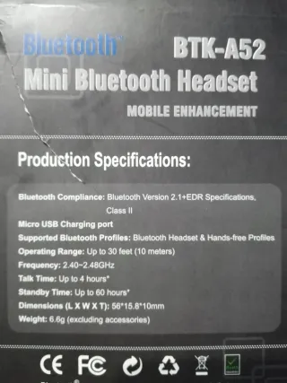 Auricolaare Bluetooth, nuovo!