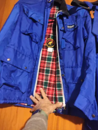 Conjunto Barbour Azul Impermeable Talla M