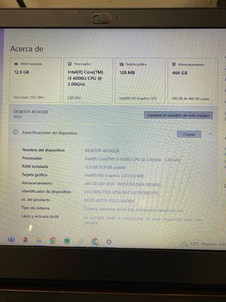 Lenovo Portátil Negro Intel Core i3
