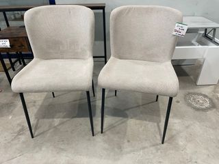 Conjunto 2 sillas Beliani poliéster patas metal