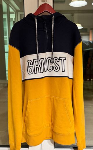 Sudadera Greencoast Hombre Azul y Amarillo