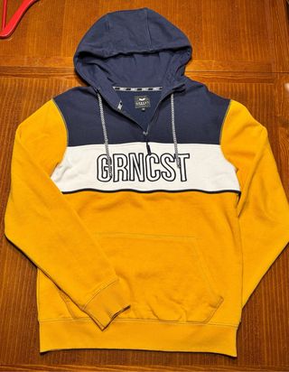 Sudadera Greencoast Hombre Azul y Amarillo