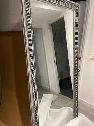 Espejo Marco Plata Negro 78x180