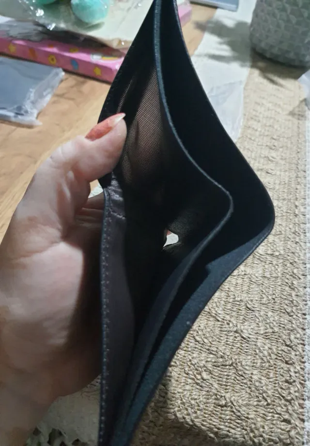 Cartera/Billetera Hombre Negra Elegante