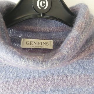 Jersey Genfins cuello alto azul/gris