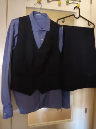 Conjunto traje hombre: pantalón  chaleco y camisa