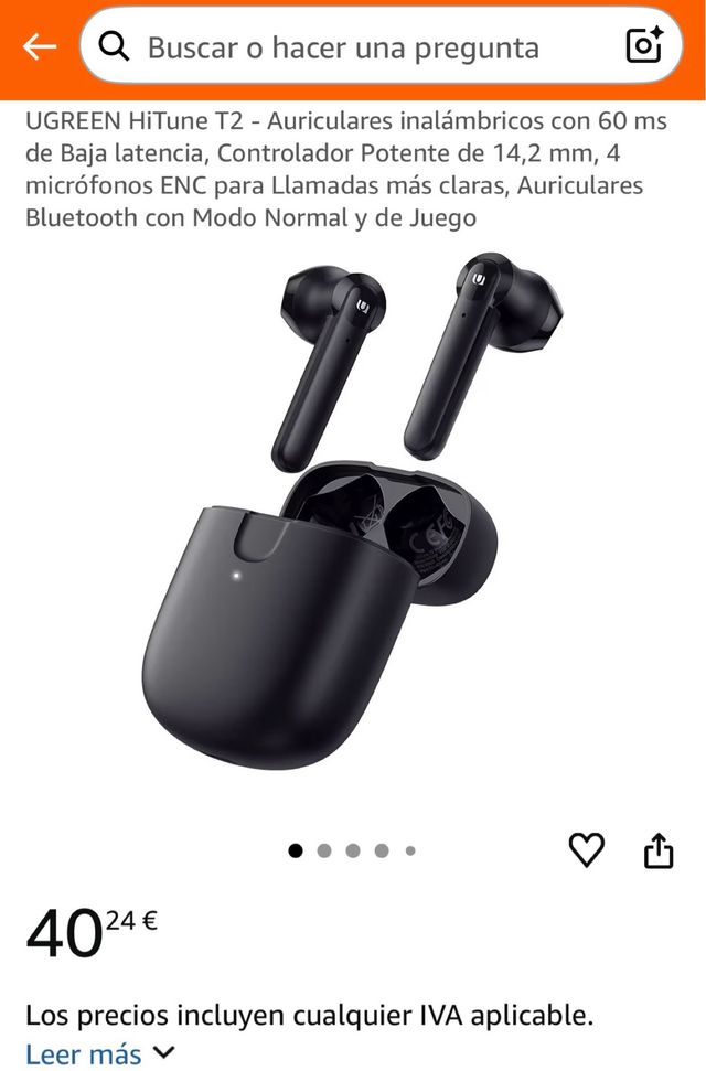 Auriculares UGREEN HiTune T2 Bluetooth Negros