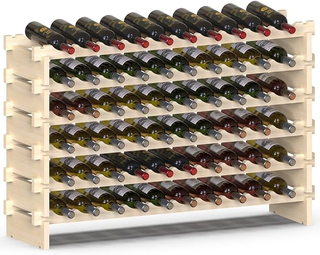 Cantinetta Portavino in Legno con 60 Scomparti Por